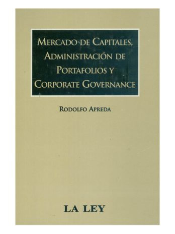 Mercado de capitales administracion de portafolios y corporate governance