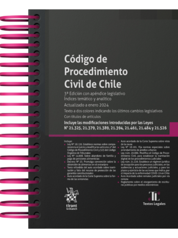 CÓDIGO DE PROCEDIMIENTO CIVIL DE CHILE 2024 – Tirant lo Blanch
