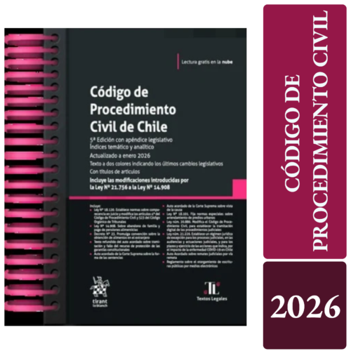 CÓDIGO DE PROCEDIMIENTO CIVIL DE CHILE 2026 – Tirant lo Blanch edición anillada