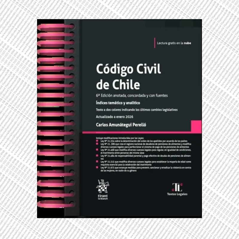 CÓDIGO CIVIL DE CHILE 2026- Tirant lo Blanch – edición anillada ...